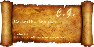 Czibulka Gordon névjegykártya